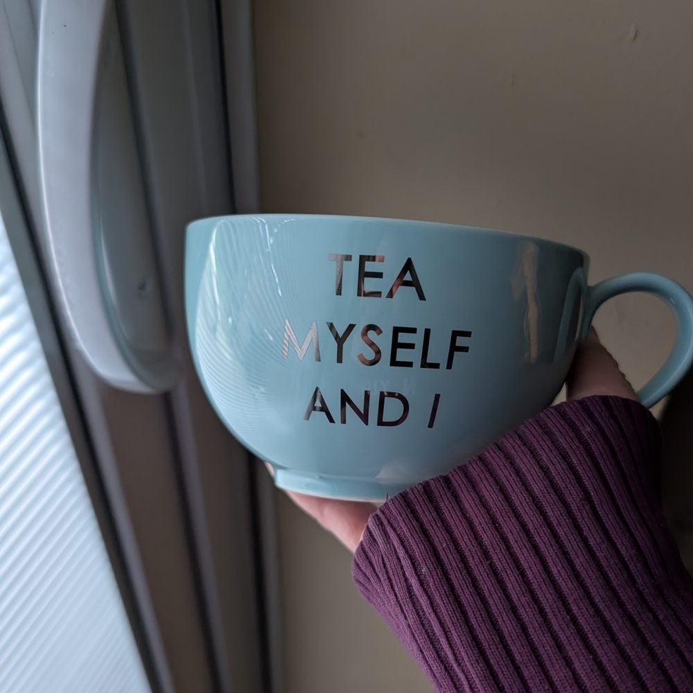 Indigo | “Tea Myself and I” | Blue Ceramic Mug